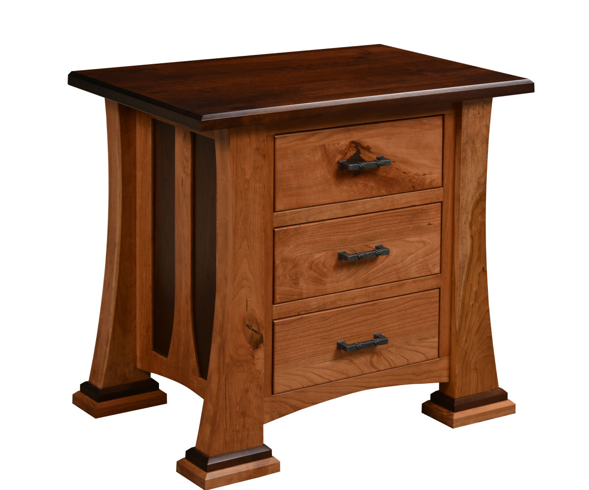 Caledonia 3Drawer Nightstand Amish Elegance