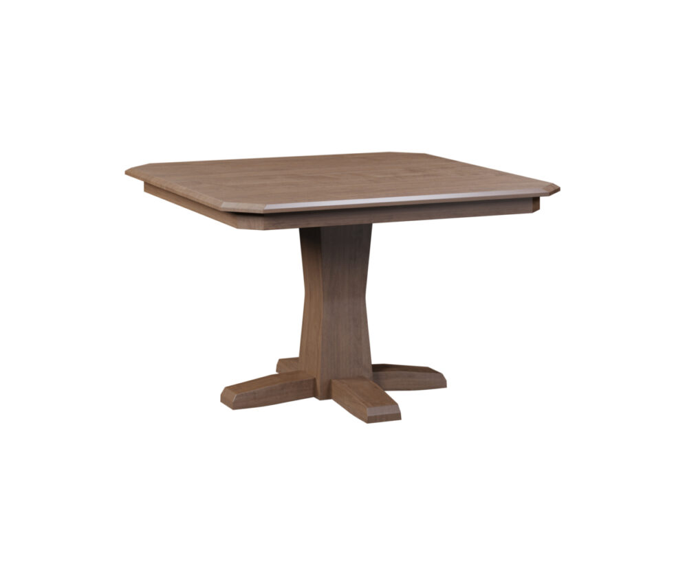 Bevel Shaker Single Pedestal Table Amish Elegance