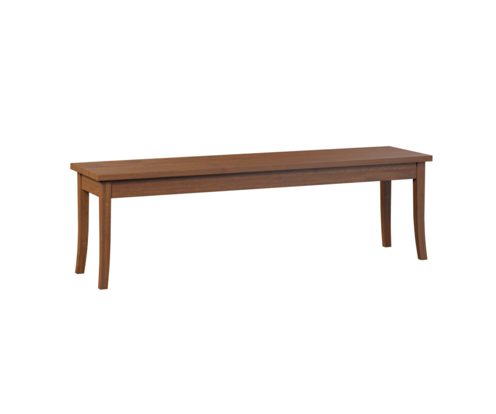 Curved Shaker Leg Bench Amish Elegance